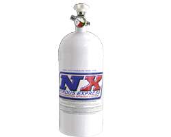 Nitrous Express Polished 10lb Bottle w/Pure Flow 45 Degree Valve