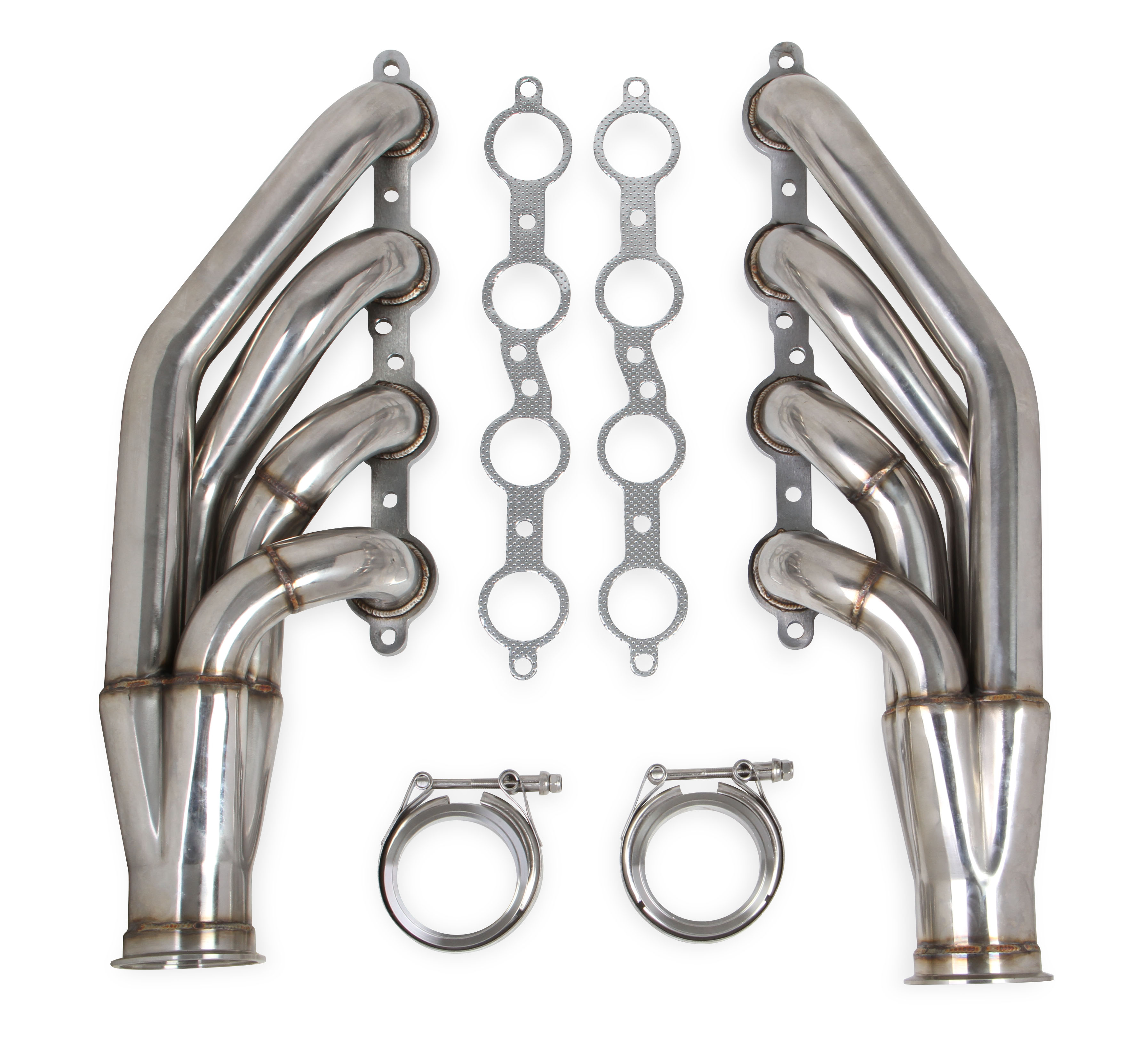 Flowtech LS 4.8L/5.3L/6.0L V8 1 7/8" 304 Stainless Turbo Headers - Polished Finish
