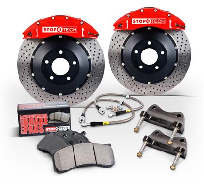 2010+ Camaro SS Stoptech Rear Big Brake Kit w/Red ST-41 Calipers & 355x32mm Slotted Rotors