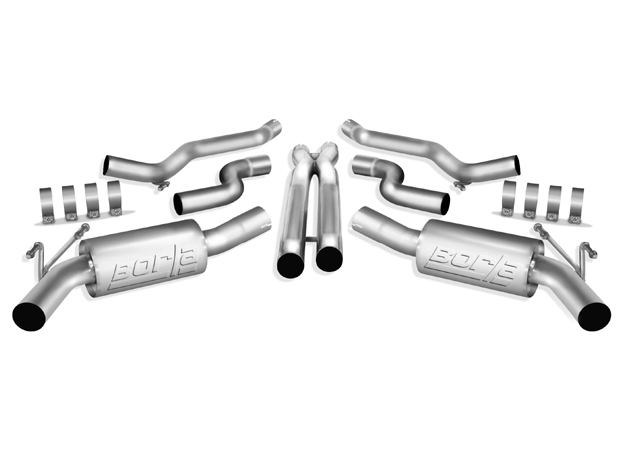 2010+ Camaro SS V8 Borla Stainless Steel Cat-Back w/ X-pipe (Made for the Factory Ground Effects)