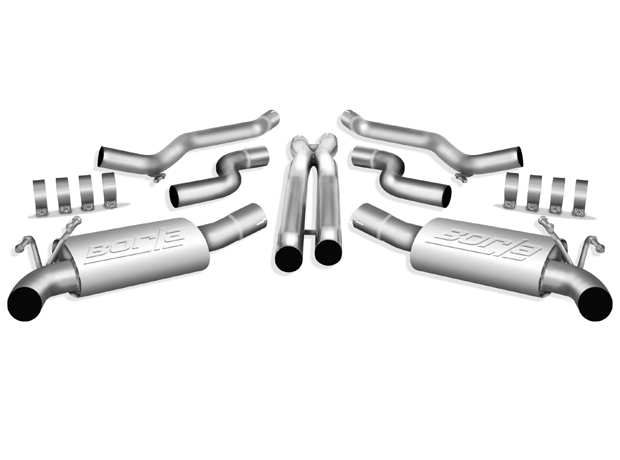 2010+ Camaro SS V8 Borla Stainless Steel Touring Cat-Back w/ X-pipe (Made for the Factory Ground Effects)