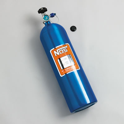 Nitrous Oxide Systems NOS 15lb Bottle with Super Highflow Valve and Gauge