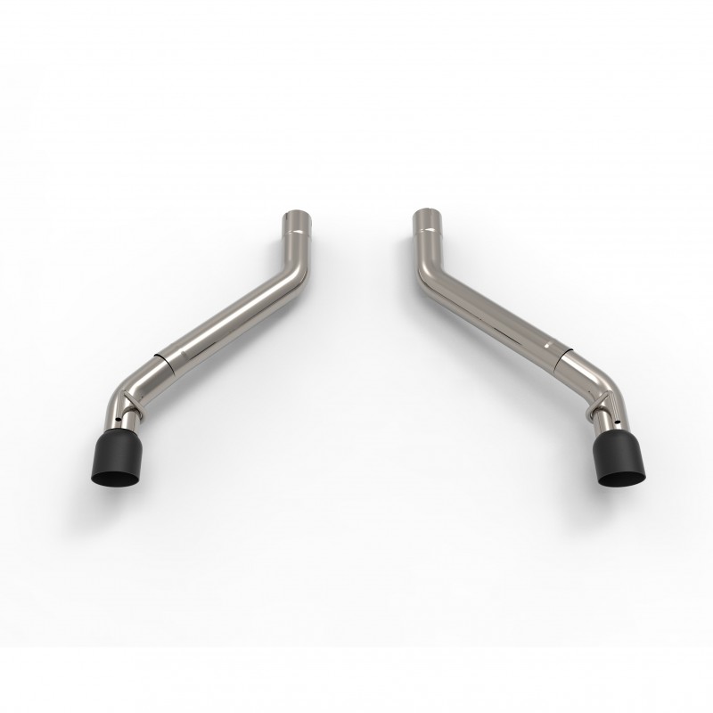 2016+ Camaro SS/ZL1 Kooks Muffler Delete Axle Back with Black Dual Tips
