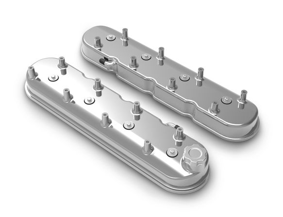 LS Holley Aluminum Tall Valve Covers - Polished