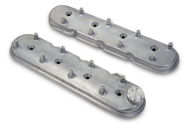 LS Series Holley Aluminum Valve Covers - Natural Cast