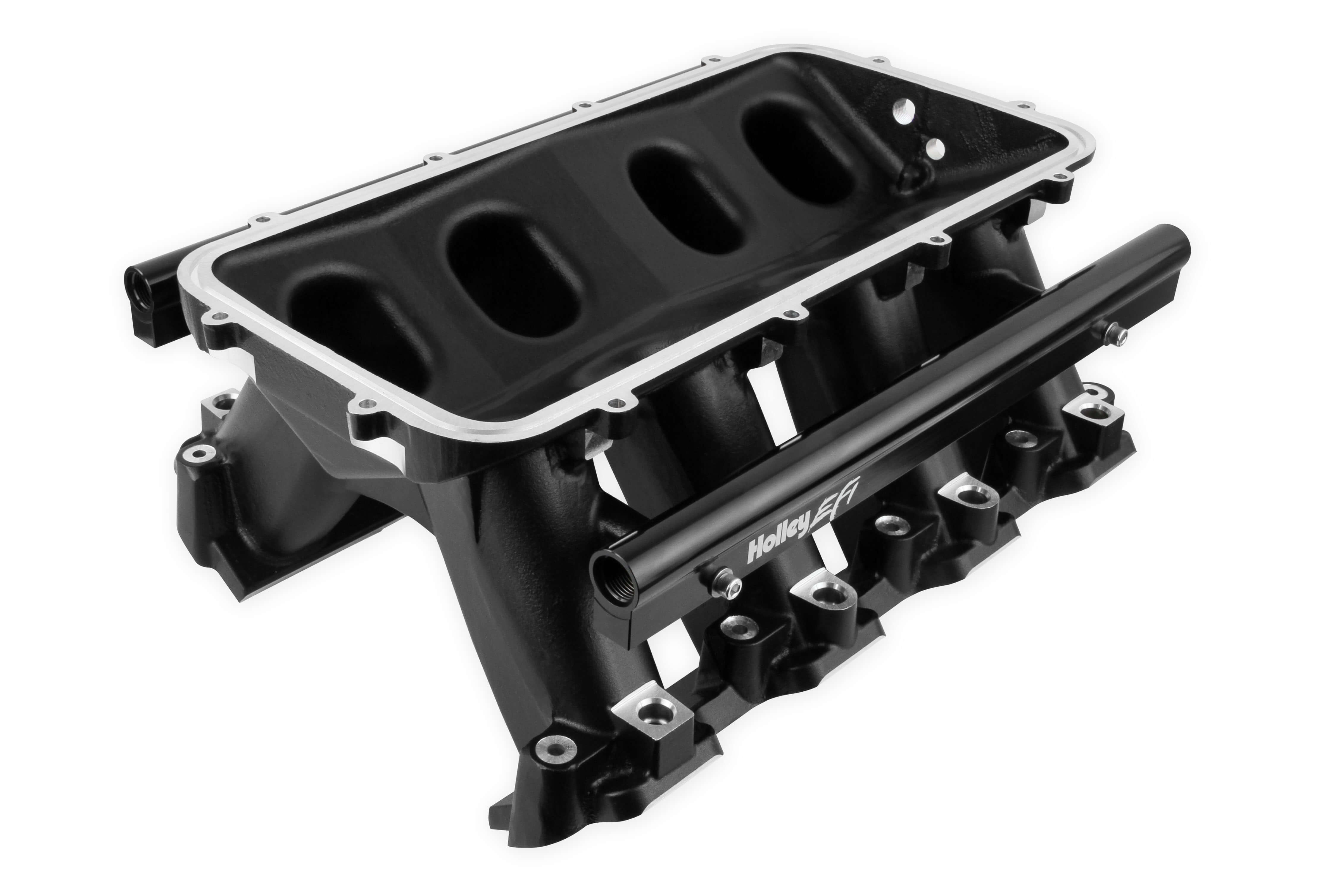 Holley LS7 Hi-Ram Lower Manifold - Black