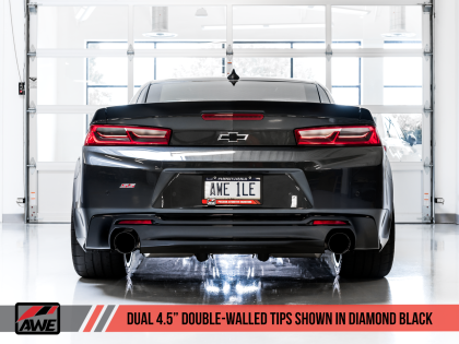 2016+ Camaro SS 6.2L V8 AWE Tuning Touring Edition Axleback Exhaust System w/Diamond Black Tips