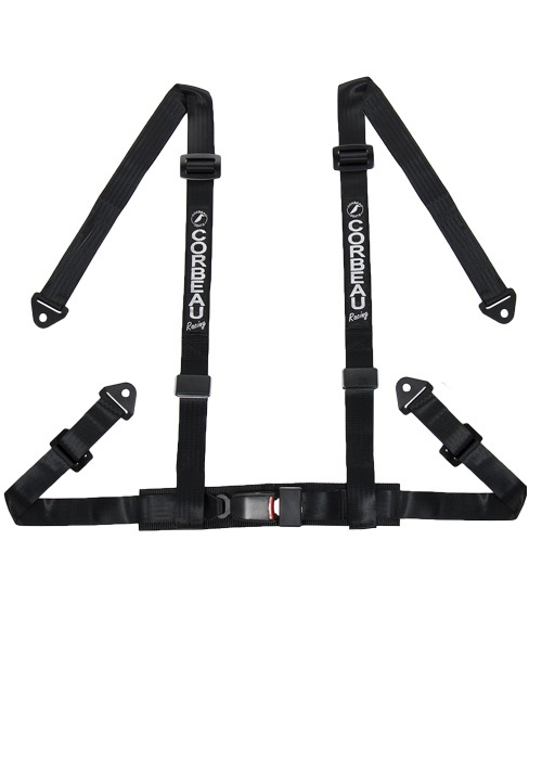 Corbeau 4-Point Bolt In 2" Harness Belts - Black