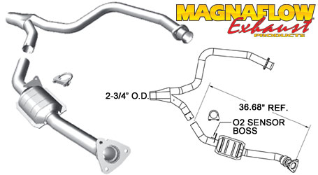 98-99 LS1 Fbody Mangaflow California 40000 Catalytic Converter (Passenger Side)