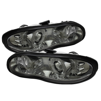 98-02 Camaro Spyder Projector Headlights w/CCFL Halo LED & Chrome Housing