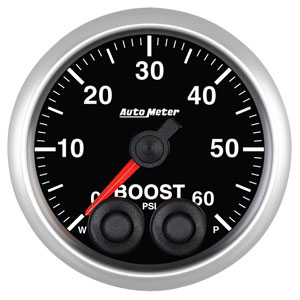 Autometer Elite Series 2 1/16" Boost Peak & Warn w/Electronic Control Gauge (0-60 PSI)