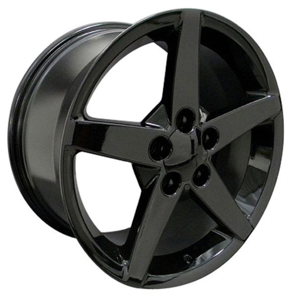 OE Wheels Corvette C6 Replica Wheel - Black 17x9.5"/18x8.5" Set (56mm/58mm Offset)