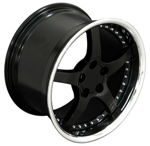 OE Wheels Corvette C5 Y2K Replica Wheels - Black 18x10.5"/18x9.5" Set (54/56mm Offset)