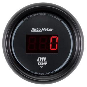 Auto Meter Z Series Digital 2 1/16" Oil Temperature Gauge - 0-340 Degrees F