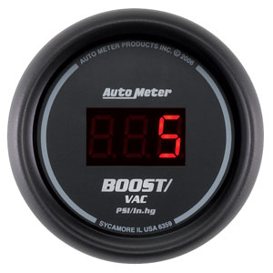 Autometer Digital Series 2 1/16" Vacuum/Boost Gauge (30 In Hg.-Vac./30 PSI) - Black