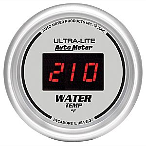 Autometer Digital Series 2 1/16" Water Temperature Gauge (0-300 Deg. F) - White