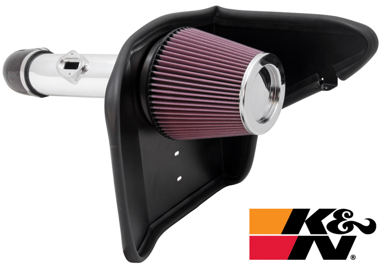 2010+ Camaro SS K&N Cold Air Intake w/Chrome Tube & Red Filter (69 Series)