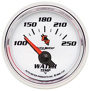 Auto Meter C2 Series 2 1/16" Short Sweep Water Temperature Gauge - 100-250 Degrees F