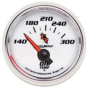 Auto Meter C2 Series 2 1/16" Short Sweep Oil Temperature Gauge - 140-300 Degrees F