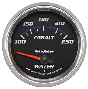 Auto Meter Cobalt Series Short Sweep 2 5/8" Water Temperature Gauge - 100-250 Degrees F