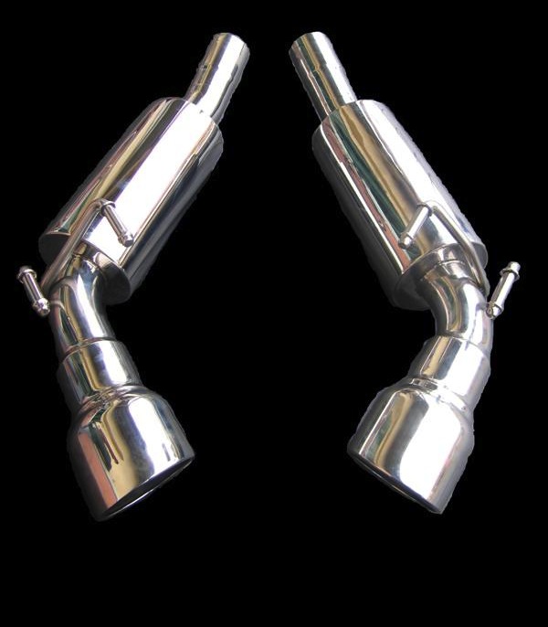2010+ Camaro V8 GHL Axle Back Exhaust without Mufflers and includes 4.25" Tips