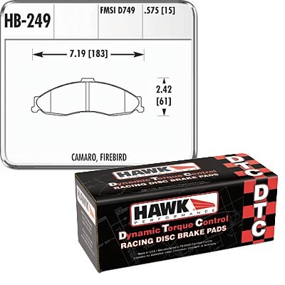 98-02 LS1 Fbody Hawk Performance DTC 70 Brake Pads (Rear)