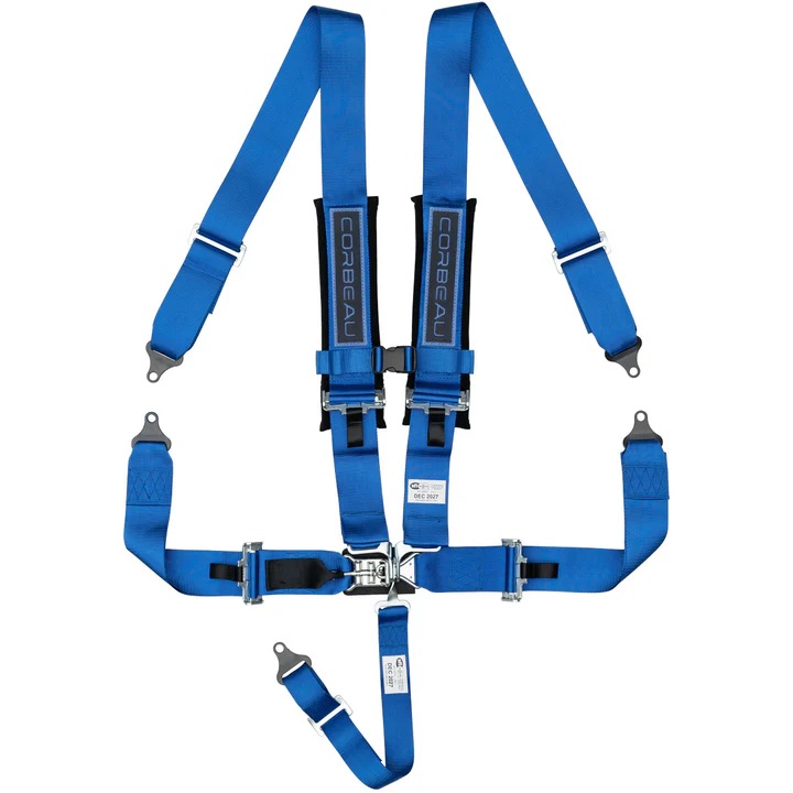 Corbeau 5-Point Latch & Link 3" Harness Belts - Blue