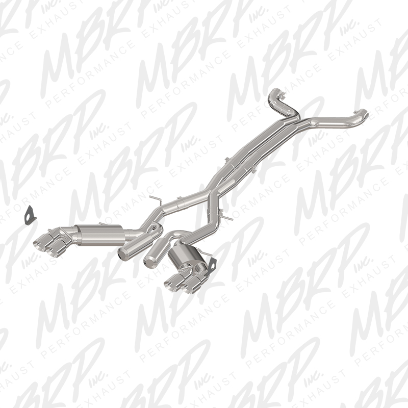 2016+ Camaro SS MBRP Performance 3" Aluminum Street Version Catback Exhaust System w/Quad Tips