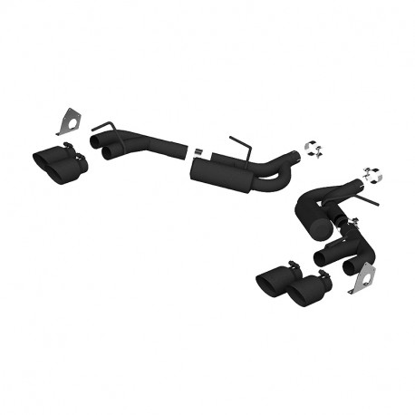 2016+ Camaro 3.6L V6 MBRP Dual Axle Back Exhaust w/Quad Tips - Black Coated