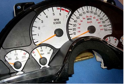 99-02 Trans Am/Formula RPM Speed Silver Face Gauges